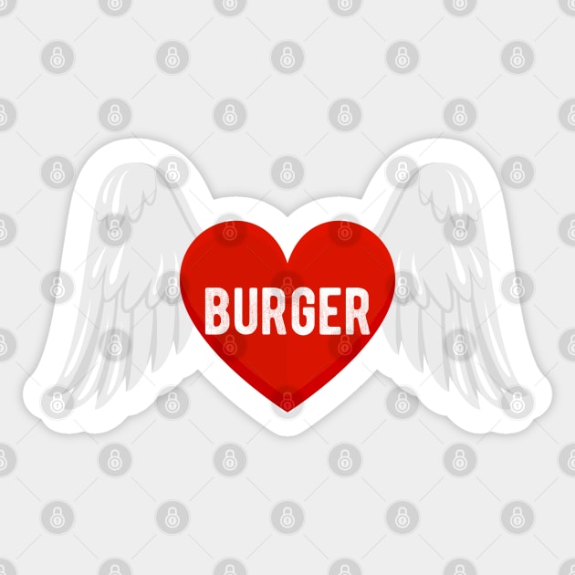 I Love Burger Sticker by Eric Okore